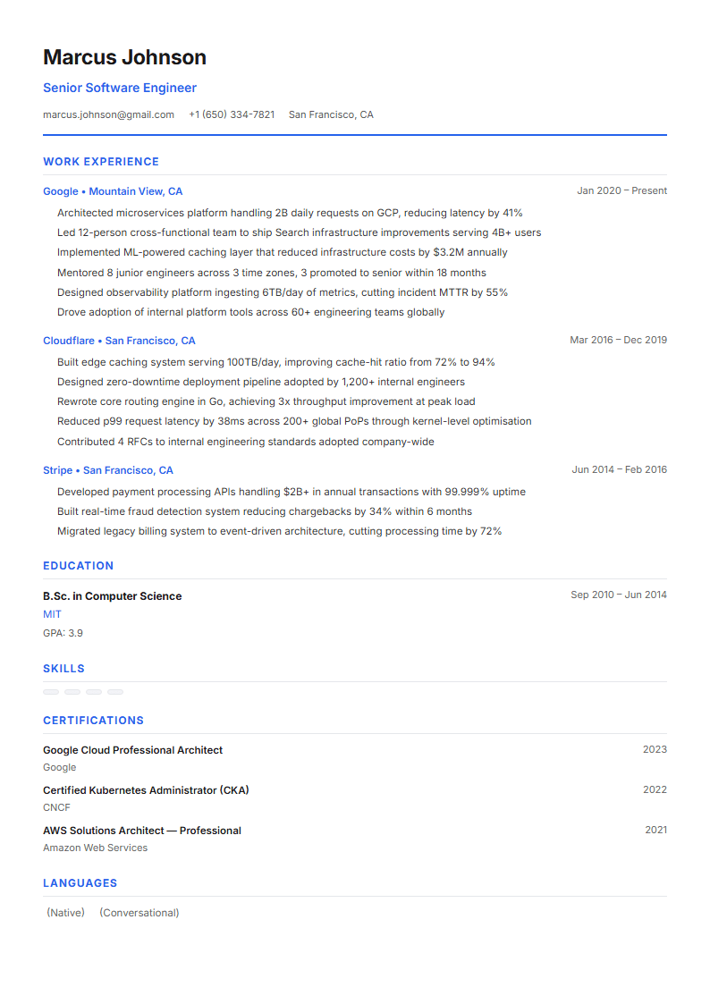 ats-pro resume template