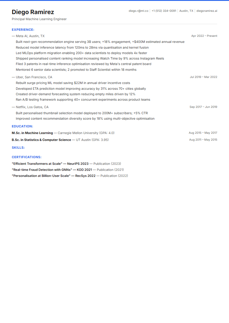 compact resume template